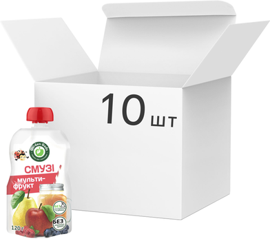 Упаковка фруктового пюре Garden Gadz Смузи Мультифрукт 120 г x 10 шт (4820240850687)