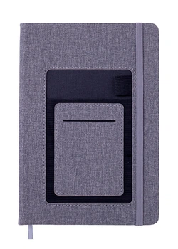 Блокнот А5 96 арк. BUROMAX Comfort еко шкіра чистий сірий (BM.295009-09) 4823078968883