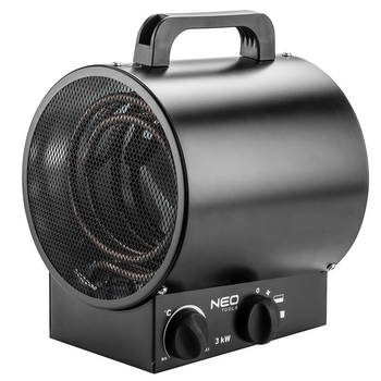 Тепловая пушка электрическая Neo Tools 3 кВт 60м2 291м3/ч черная