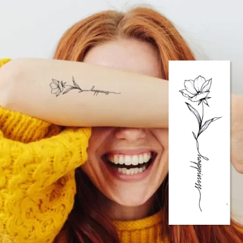 Временное тату Arley Sign Цветы говорят: happiness (1216)
