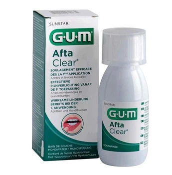 Ополаскиватель для лечения травм и язв в полости рта GUM Afta Clear Mouthwash 120 мл