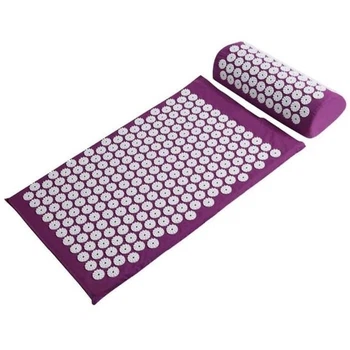 Массажный ортопедический коврик Медика Acupressure Mat 65х41 с подушкой фиолетовый