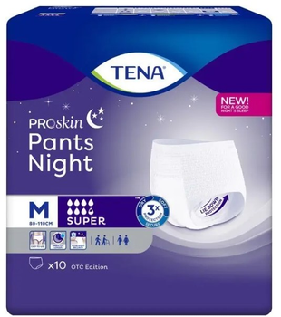 Підгузки для дорослих Tena Pants ProSkin Super нічні M 10 шт (7322542169001)