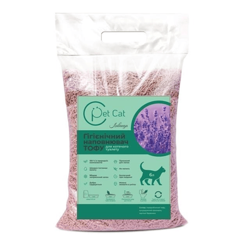 Соєвий наповнювач Pet Cat Tofu Лаванда 2.5 кг/6 л