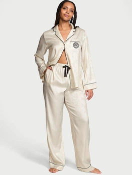 Піжама Victoria's Secret Glazed Satin Long Pajama Set розмір XS