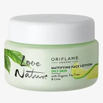 Матирующий крем-флюид для лица Oriflame Love Nature с органическим чайным деревом и лаймом, 50 мл