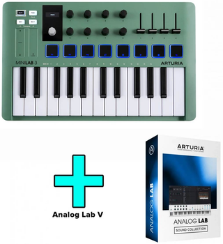 MIDI-клавиатура Arturia MiniLab 3 Mint Edition + Arturia Analog Lab V