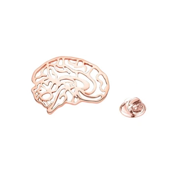Брошь-значок BROCHE бижутерия Медицина Мозг прорезной медная BRGV114131