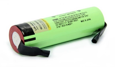 Аккумулятор 18650 литиевый Liitokala NCR18650B с выводами (Lii-34N), 3400mAh, 6.8A, 4.2/3.6/2.5V, Tags (Nickel Strips) с никелевыми лепестками