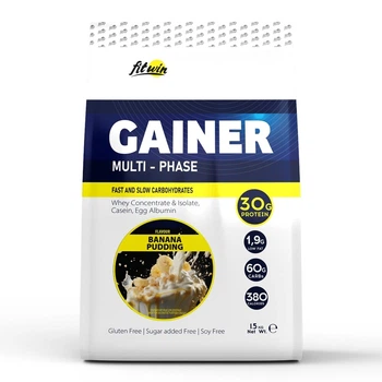 Гейнер FitWin Gainer Multi-Phase, 1.5 кг - Банановий пудинг
