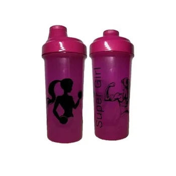 Шейкер No Brand Super Girl 700 мл (закрутка/сетка), Pink