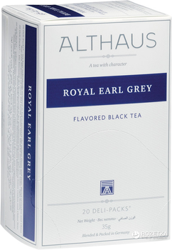 Чай чорний з добавками пакетований Althaus Bio Earl Grey Classic 20 х 1.75 г (4260312444749)