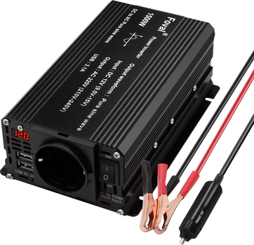 Інвертор Foval 750W/1500W, 12-220V Pure Sine (FVL-1500)