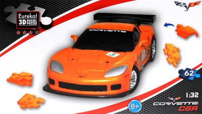 Puzzle 3D Eureka Cars Corvette C6R 1:32 poziom 3/4 (5425004734129)