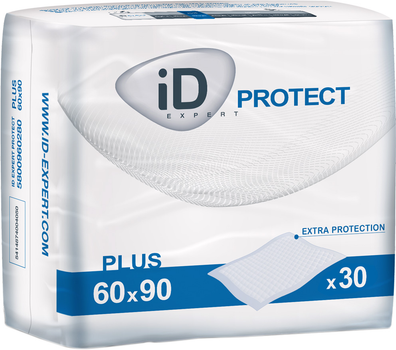 Одноразові гігієнічні вбирні пелюшки іD Protect Consumer CEE Plus 60x90 см 30 шт (iD-EPP90)