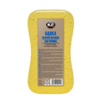 Губка К2 Car Sponge для ручного мытья транспортных средств жёлтая (M460)