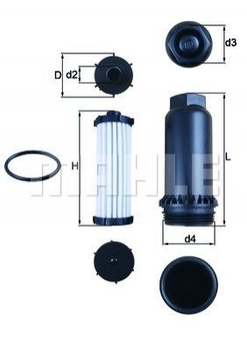Фільтр АКПП MAHLE (HX151KIT)