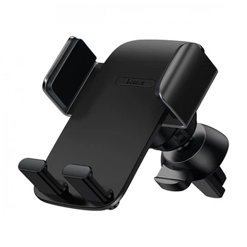 Автотримач для телефона Baseus Easy Control Clamp Car Mount Holder Air Outlet Version Black (SUYK010101)