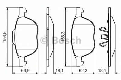 Дисковые тормозные колодки Bosch (0 986 495 215)