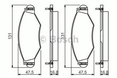 Дискові гальмівні колодки Bosch (0 986 495 244)