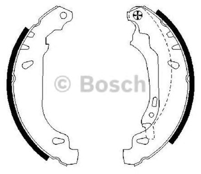 Барабанні гальмівні колодки Bosch (0 986 487 556)