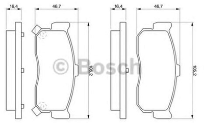 Дисковые тормозные колодки Bosch (0 986 461 144)