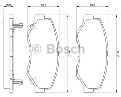 Дисковые тормозные колодки Bosch (0 986 424 809)