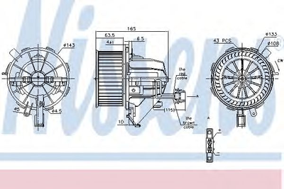 Вентилятор салону VAG (вир-во Nissens) Nissens (87215)