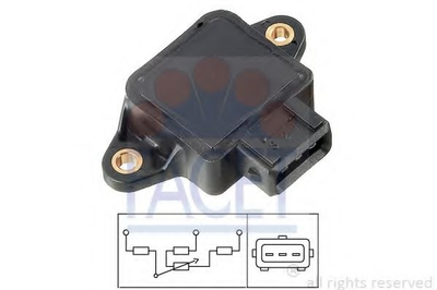 Датчик дроссельной заслонки Vectra B/Omega B 2.0-3.2i/Peugeot 406/605 2.0i (10.5002) Facet Facet (105002)