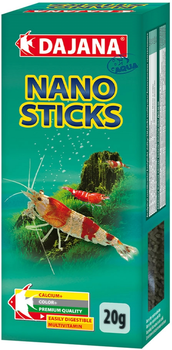 Комплексный гран-й корм для пресноводных и морских ракообразных Dajana Nano Sticks 35 мл/20 г (8594000258049)