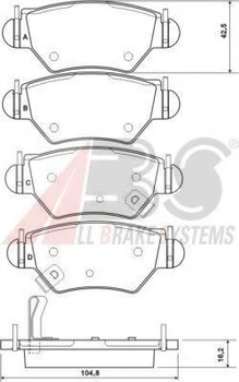 Колодка гальм. диск. OPEL ASTRA/ZAFIRA задн. (вир-во ABS) A.B.S. (37059)
