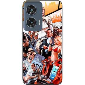 Силиконовый чехол SMTT для Motorola Edge 50 Fusion с картинкой Игра GTA
