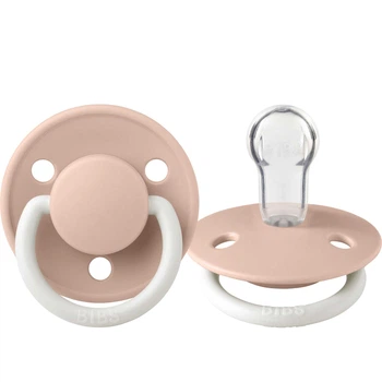 Пустушка силіконова BIBS De Lux Silicone Blush GLOW 0-36 міс.