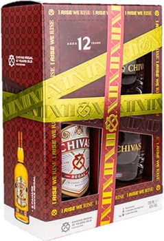 Віскі Chivas Regal 0.7 л 12 років витримки 40% + 2 склянки (5000299622605_5000299601884)