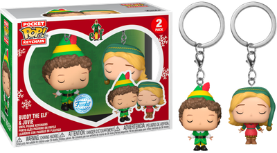 Брелок Funko Pocket Pop Keychain Elf - Buddy & Jovie 2-pack (0889698739214)