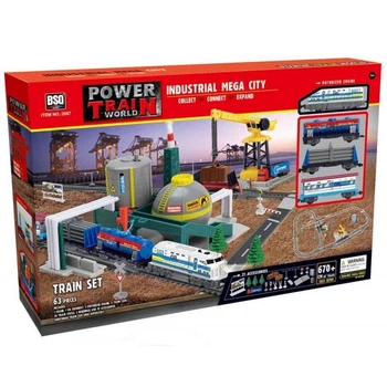 Железная дорога Power Train BSQ 2087 с погрузчиком и нефтеналивной станцией, длина 670 см