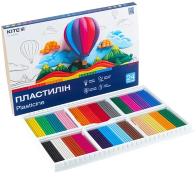 Пластилин Kite Classic 24 цветов 480г
