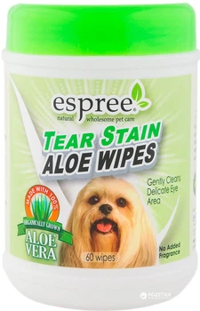 Серветки Espree Aloe Tear Stain Wipes для собак 60 шт (e01278)