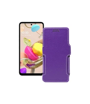 Чохол-книжка з екошкіри для телефону LG K42 Фіолетовий