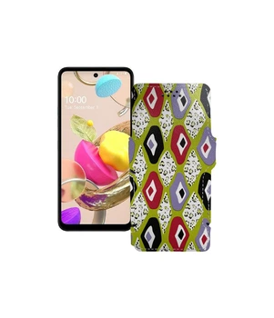 Чохол-книжка з екошкіри для телефону LG K42 Камені-кольорові
