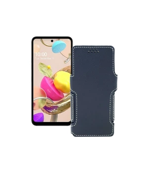 Чохол-книжка з екошкіри для телефону LG K42 Чорний глянець