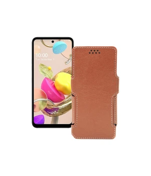 Чохол-книжка з екошкіри для телефону LG K42 Коричневий