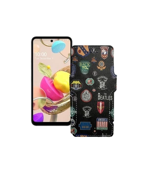 Чохол-книжка з екошкіри для телефону LG K42 Бітлз