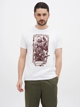 Футболка хлопковая длинная мужская Sol's Imperial Cossack with hawk 11500102/396 L Белая (3609374950026)