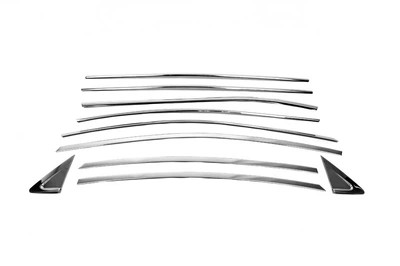 Полная окантовка стекол (10 шт, нерж.) для Hyundai Elantra (MD/UD) 2011-2015 гг