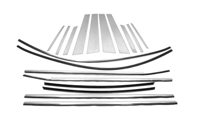 Комплект молдингов на окна (18 шт) для BMW X6 F16 2014-2019 гг