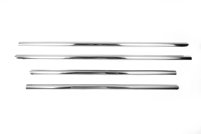 Нижня окантовка стекол (4 шт, нерж) Carmos - Турецька таль для Mercedes E-сlass W210 1995-2002 рр