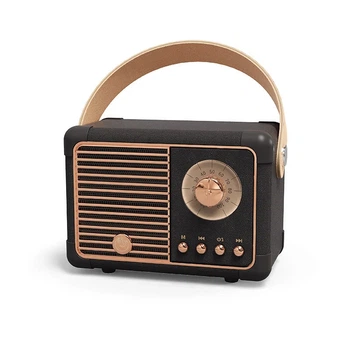 Колонка портативная Bluetooth FM-радио ретро черная AC Prof HM11-B Plus