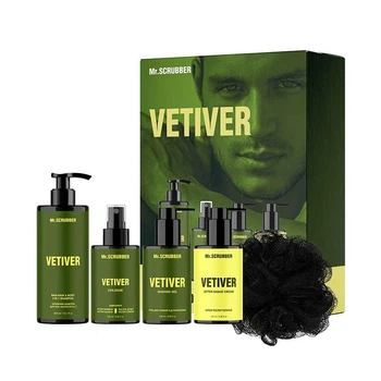 Парфюмированный набор косметики для мужчин Mr.Scrubber Vetiver Perfumed Men's Essentials Set