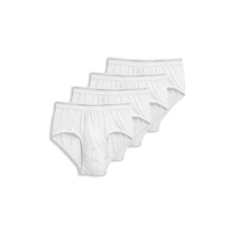 Комплект чоловічих трусів 4 пари Jockey 4-Pair Full Rise Briefs Breathe Mesh Бавовняна сітка Color: White Розмір: US:L EU:36-38